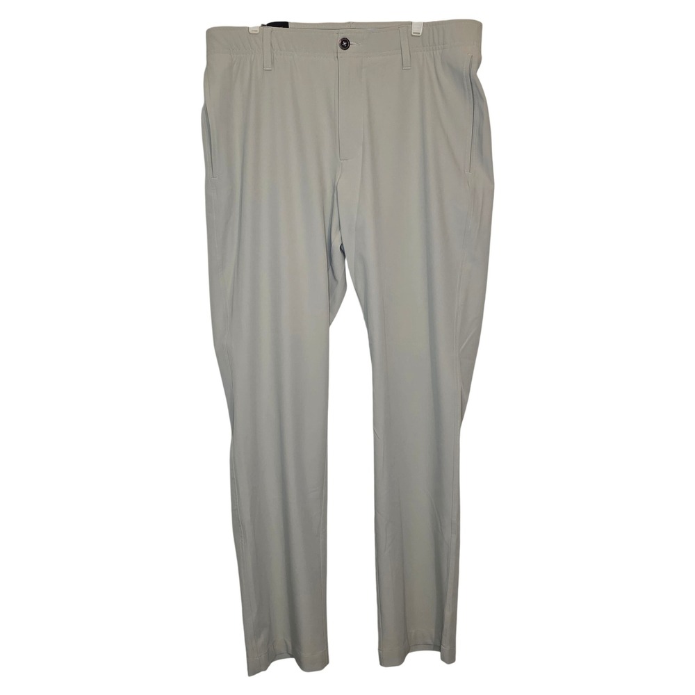 Under Armour Mens Straight Leg Golf Pants Tan Size 34x30 Flat Front Chino Style